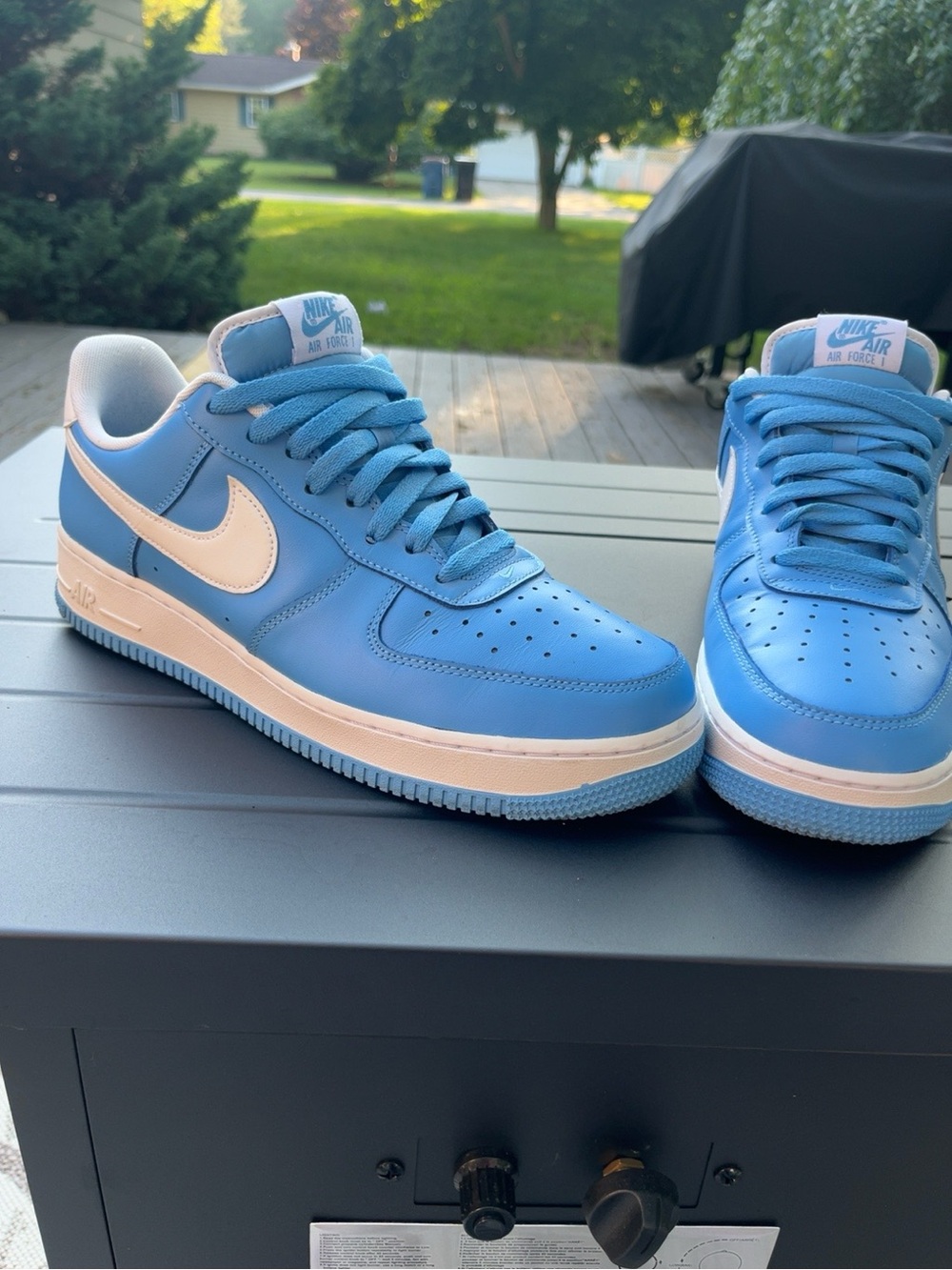 Nike Air Force 1 ‘07 University Blue White Men’s Size 11 | Worn Only Twice - Picture 2 of 6